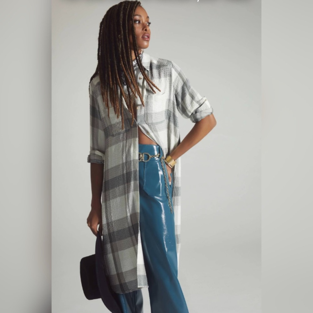 Anthropologie Pilcro Longline Shirt Duster